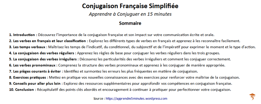 Conjugaison Française Simplifiée – Apprendre à Conjuguer en 15 minutes
